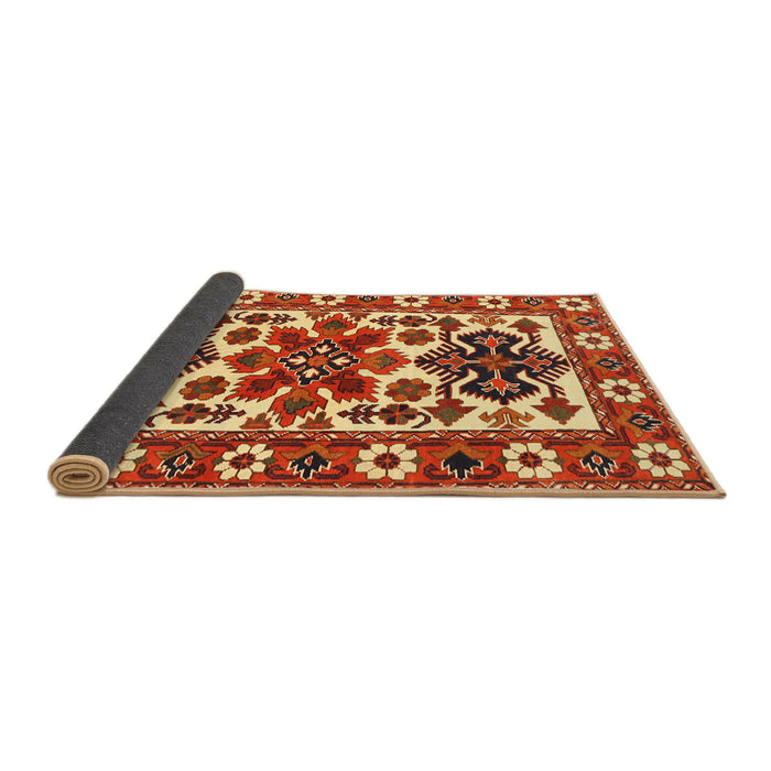 Sideview of Traditional Sand Brown Persian Rug, tr825