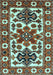 Machine Washable Persian Light Blue Traditional Rug, wshtr825lblu