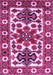 Machine Washable Persian Purple Traditional Area Rugs, wshtr825pur