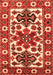 Serging Thickness of Machine Washable Persian Orange Traditional Area Rugs, wshtr825org