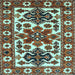 Square Machine Washable Persian Light Blue Traditional Rug, wshtr825lblu