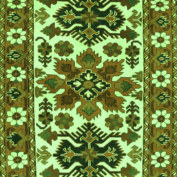 Serging Thickness of Machine Washable Persian Green Traditional Area Rugs, wshtr825grn