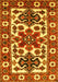 Machine Washable Persian Yellow Traditional Rug, wshtr825yw