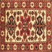 Square Machine Washable Persian Brown Traditional Rug, wshtr825brn