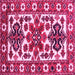 Square Machine Washable Persian Pink Traditional Rug, wshtr825pnk