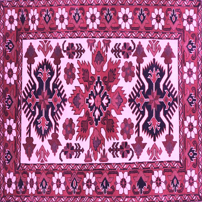 Square Persian Purple Traditional Rug, tr825pur