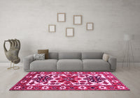 Machine Washable Persian Pink Traditional Rug, wshtr825pnk