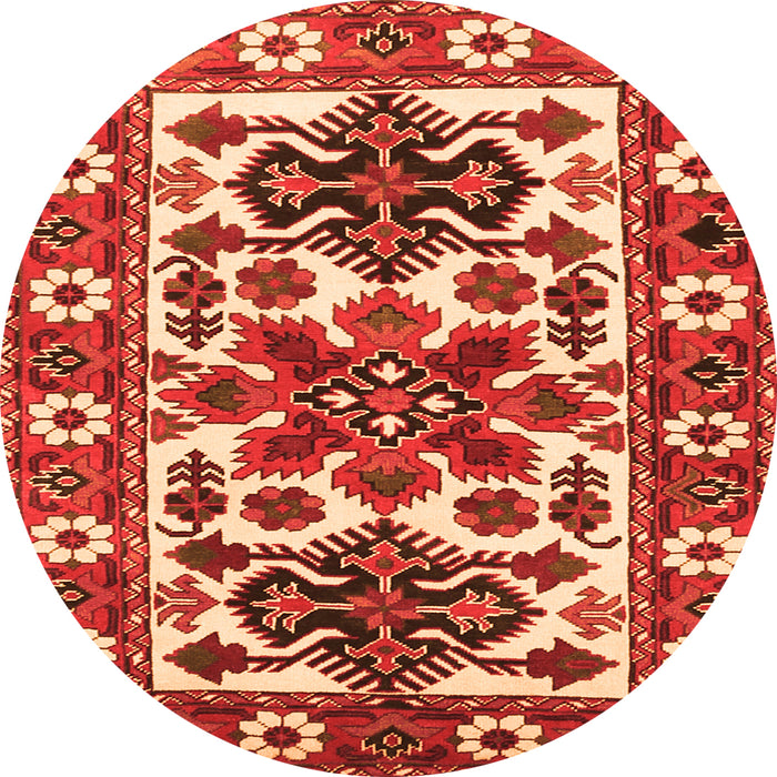 Square Persian Orange Traditional Rug, tr825org
