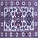 Square Persian Blue Traditional Rug, tr825blu