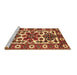 Sideview of Machine Washable Persian Brown Traditional Rug, wshtr825brn