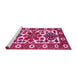 Sideview of Machine Washable Persian Pink Traditional Rug, wshtr825pnk