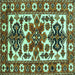 Square Persian Turquoise Traditional Rug, tr825turq