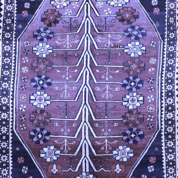 Machine Washable Persian Blue Traditional Rug, wshtr826blu