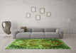 Machine Washable Persian Green Traditional Area Rugs in a Living Room,, wshtr826grn