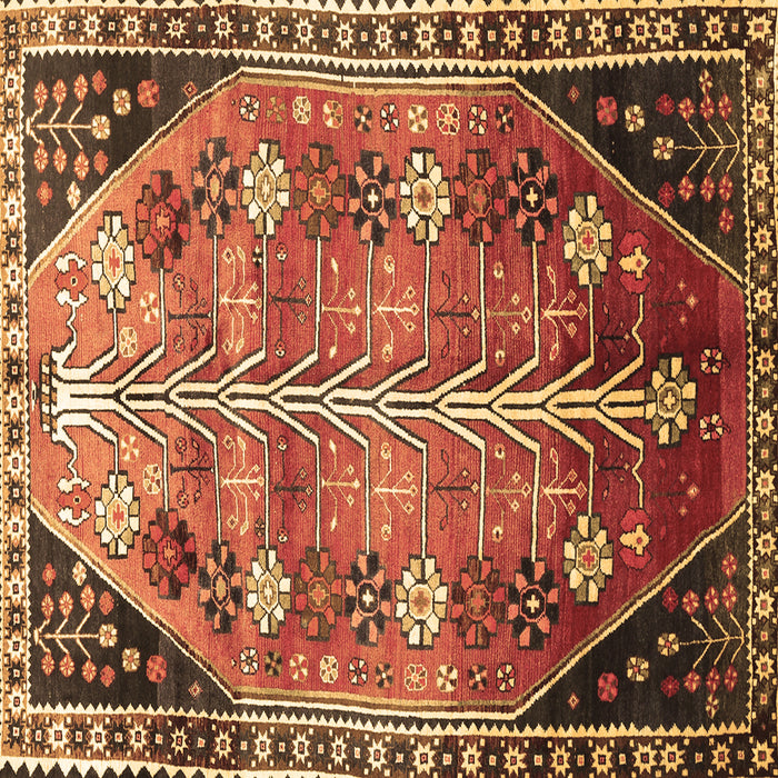 Square Machine Washable Persian Brown Traditional Rug, wshtr826brn