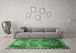 Machine Washable Persian Emerald Green Traditional Area Rugs in a Living Room,, wshtr826emgrn