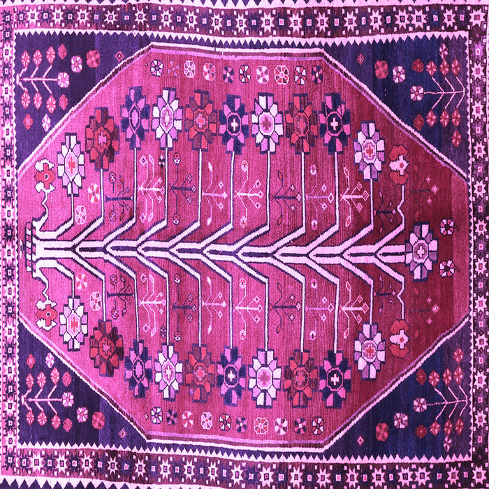 Square Persian Purple Traditional Rug, tr826pur