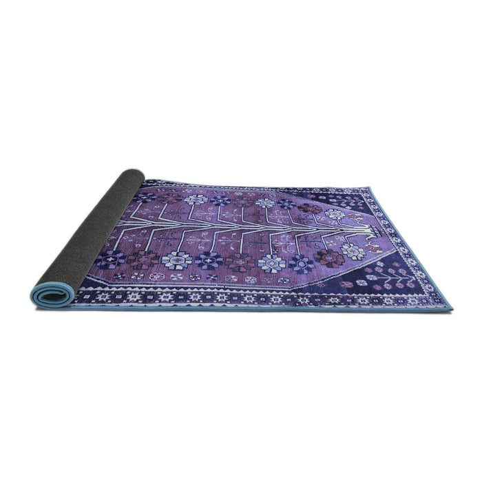 Sideview of Persian Blue Traditional Rug, tr826blu