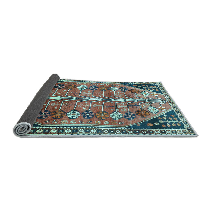 Sideview of Persian Light Blue Traditional Rug, tr826lblu