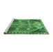 Sideview of Machine Washable Persian Emerald Green Traditional Area Rugs, wshtr826emgrn