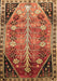 Machine Washable Persian Brown Traditional Rug, wshtr826brn