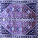 Square Persian Blue Traditional Rug, tr826blu