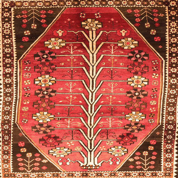 Serging Thickness of Persian Orange Traditional Rug, tr826org
