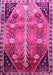 Machine Washable Persian Pink Traditional Rug, wshtr826pnk