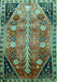 Machine Washable Persian Turquoise Traditional Area Rugs, wshtr826turq