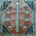 Square Persian Light Blue Traditional Rug, tr826lblu