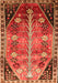 Serging Thickness of Machine Washable Persian Orange Traditional Area Rugs, wshtr826org