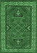 Geometric Emerald Green Traditional Rug, tr827emgrn