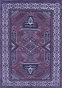 Geometric Blue Traditional Rug, tr827blu