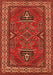 Geometric Orange Traditional Rug, tr827org