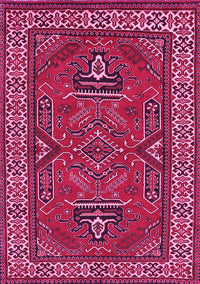 Geometric Pink Traditional Rug, tr827pnk