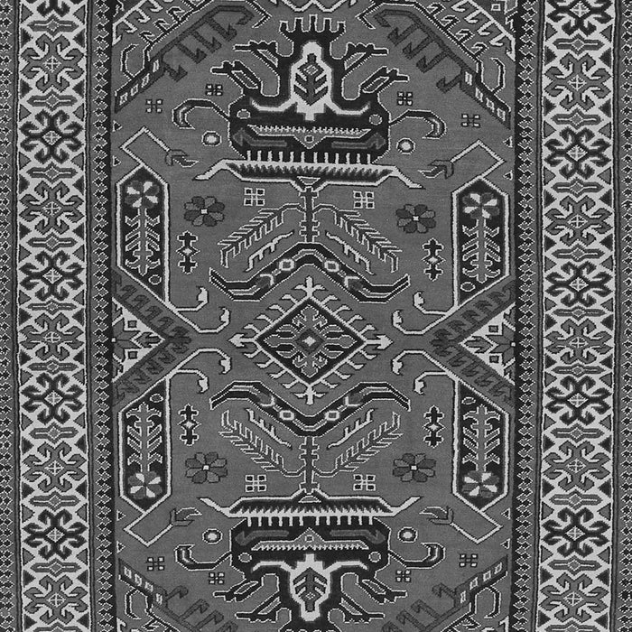 Serging Thickness of Machine Washable Geometric Gray Traditional Rug, wshtr827gry