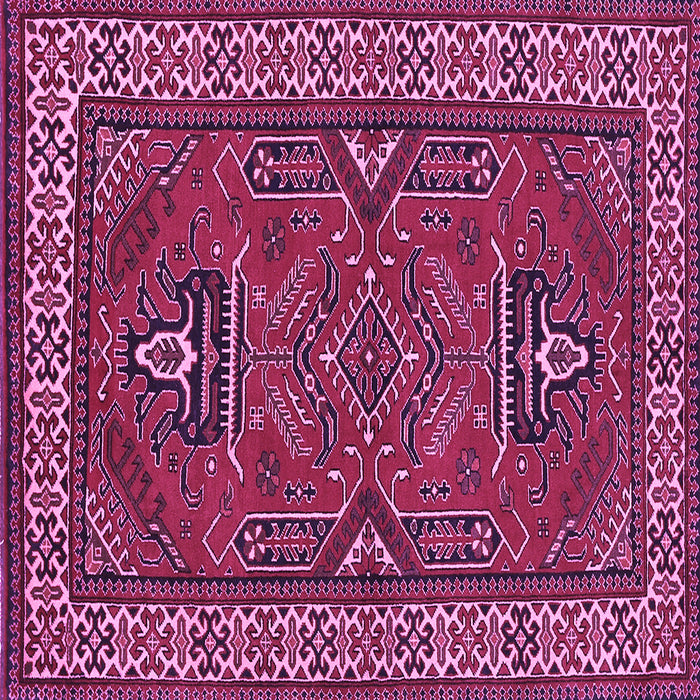 Square Machine Washable Geometric Purple Traditional Area Rugs, wshtr827pur