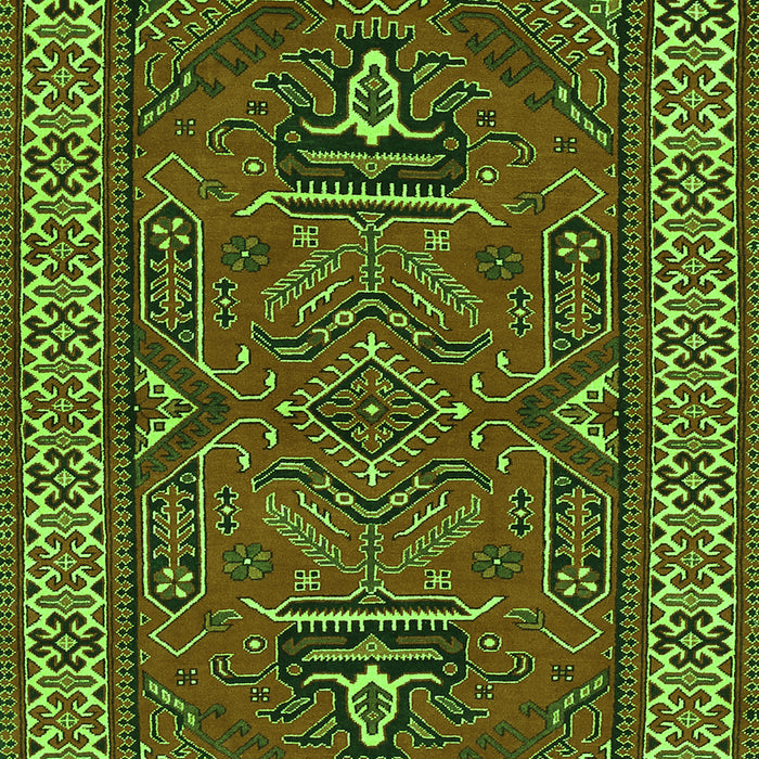 Geometric Green Traditional Rug, tr827grn