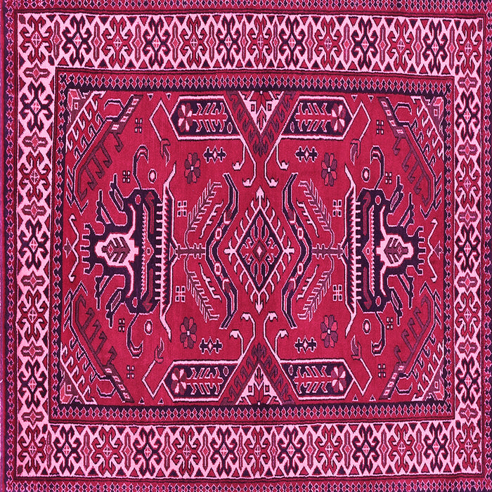 Square Geometric Pink Traditional Rug, tr827pnk