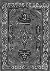 Geometric Gray Traditional Rug, tr827gry