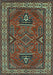 Geometric Light Blue Traditional Rug, tr827lblu