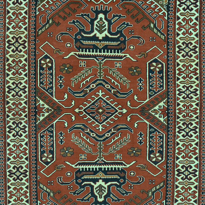 Geometric Light Blue Traditional Rug, tr827lblu