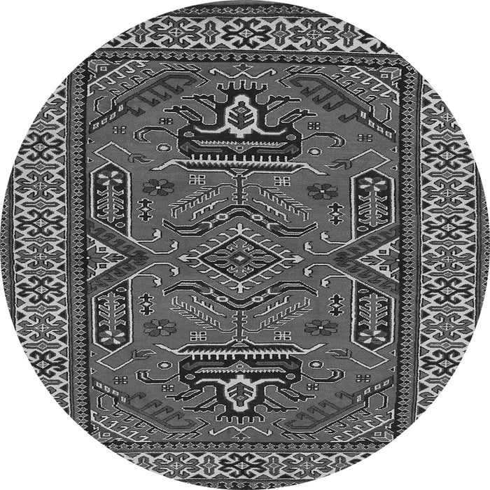 Square Geometric Gray Traditional Rug, tr827gry