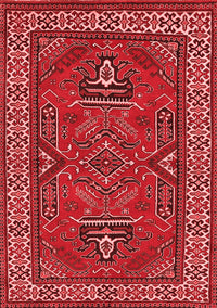 Geometric Red Traditional Rug, tr827red