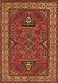 Geometric Brown Traditional Rug, tr827brn