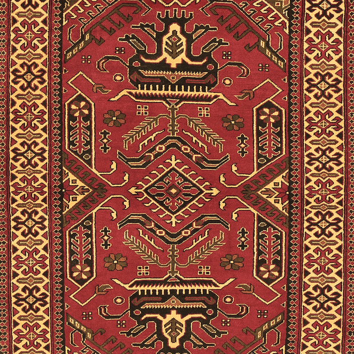 Geometric Brown Traditional Rug, tr827brn