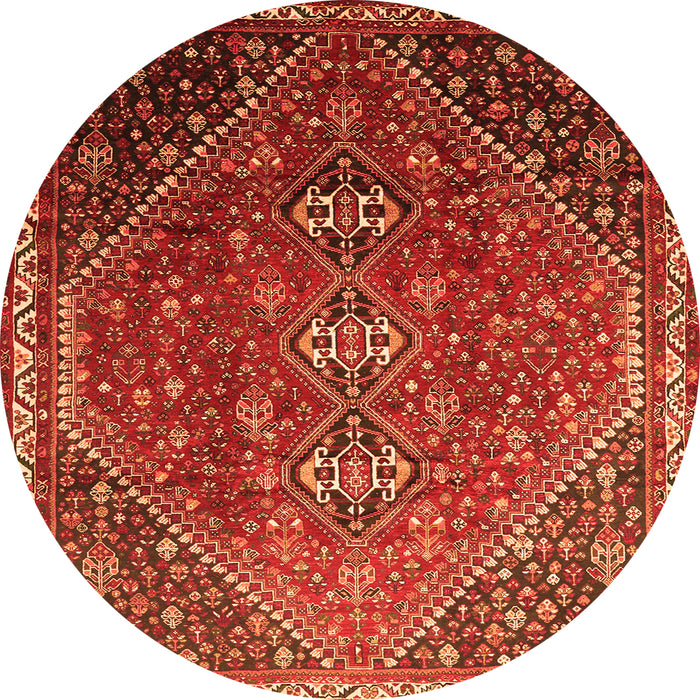 Square Persian Orange Traditional Rug, tr828org