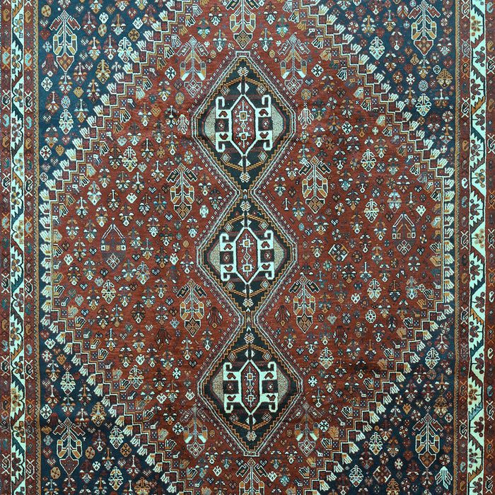 Machine Washable Persian Light Blue Traditional Rug, wshtr828lblu