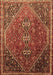 Machine Washable Persian Brown Traditional Rug, wshtr828brn