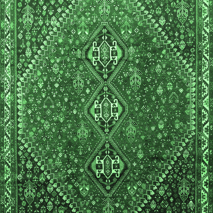 Machine Washable Persian Emerald Green Traditional Area Rugs, wshtr828emgrn